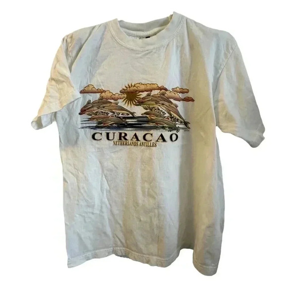 Curacao Netherlands Antilles t-shirt size Medium preshrunk unisex - Picture 1 of 9